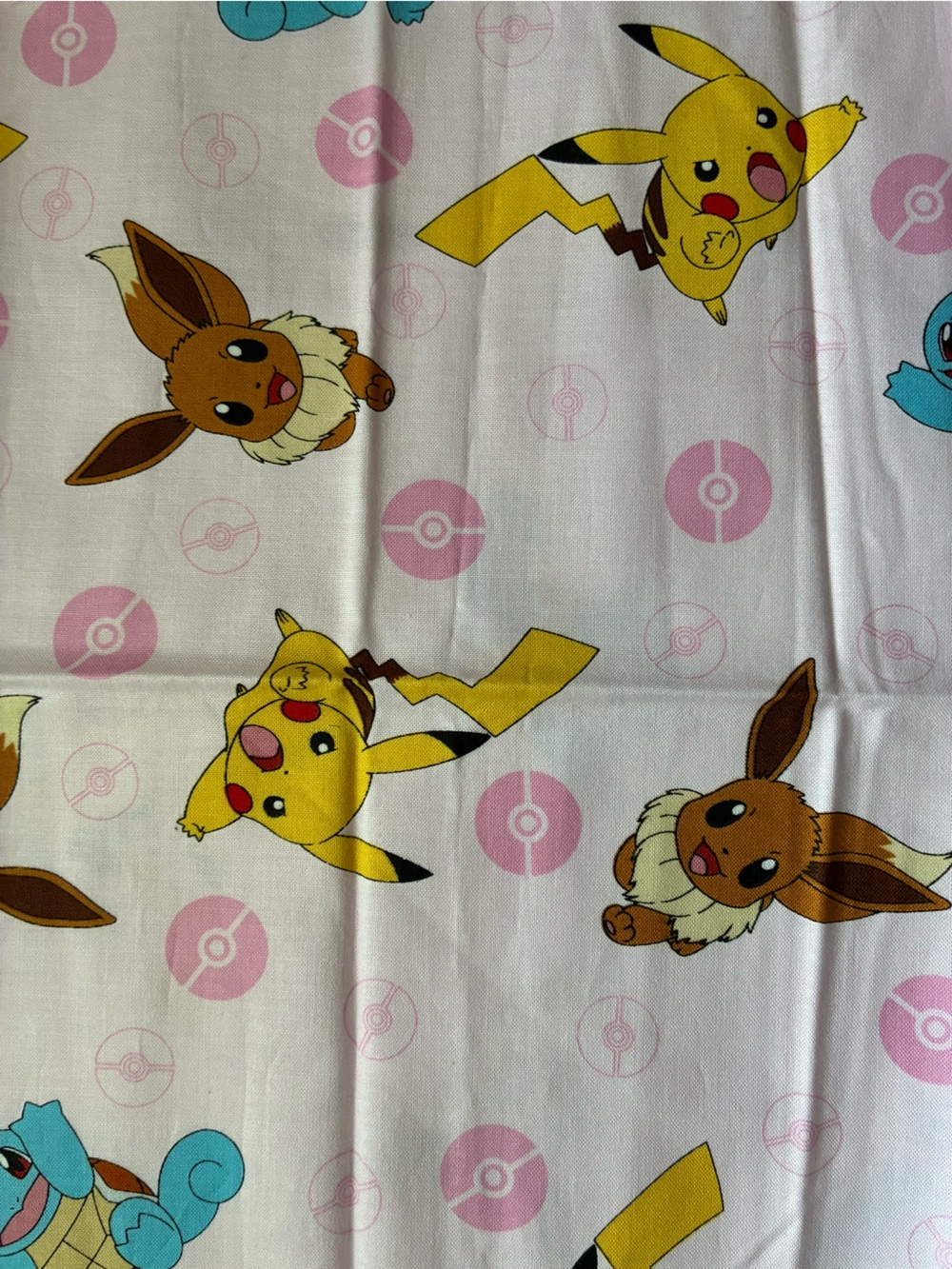 Pokémon Fabric - Pink Quilting Cotton
